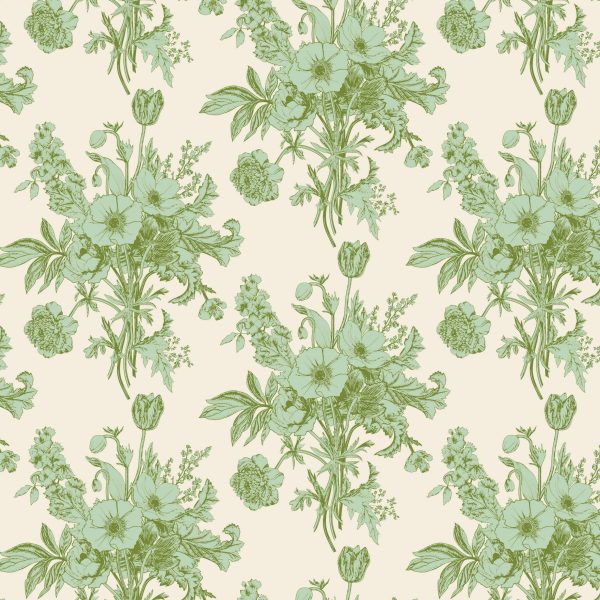 TELA TILDA COTTAGE - BOTANICAL SAGE